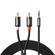 Кабель мультимедийный 3.5mm M to 2xRCA M 3.0m AV116 black Ugreen (10590) - изображение 1