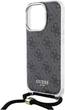 Панель Guess Crossbody Cord 4G Print для Apple iPhone 16 Pro Max Black (GUHCP16XHC4SEK) - зображення 5