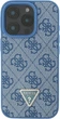 Панель Guess Leather Metal Logo Strass Crossbody для Apple iPhone 16 Pro Max Blue (GUHCP16XP4TDSCPB) - зображення 2
