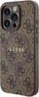 Etui plecki Guess 4G Collection Leather Metal Logo MagSafe do Apple iPhone 14 Pro Brown (3666339226442) - obraz 3