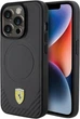 Etui Ferrari Carbon Metal Logo MagSafe do Apple iPhone 15 Pro Black (FEHMP15LPTEK) - obraz 1
