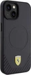 Etui Ferrari Carbon Metal Logo MagSafe do Apple iPhone 15/14/13 Black (FEHMP15SPTEK) - obraz 4