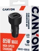 Автомобильное зарядное устройство для Canyon OnDrive 85 PD 85W USB-A+USB-C Black (CNE-CCABR8AC) - изображение 6