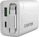 Зарядное устройство для Canyon OnCharge 65RC Build-In Cable USB-C 65W 1xPD 1xQC White (CNS-CURC65ACB) - изображение 7