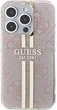 Панель Guess IML 4G Gold Stripe для Apple iPhone 15 Pro Pink (GUHCP15LH4PSEGP) - зображення 3