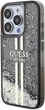 Панель Guess Liquid Glitter Gold Stripes для Apple iPhone 15 Pro Black (GUHCP15LLFCSEGK) - зображення 2