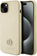 Etui Guess Leather 4G Metal Logo Strass do Apple iPhone 13/14/15 Gold (3666339151003) - obraz 1