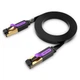 Патч корд сетевой кабель LAN RJ45 Vention Flat Ethernet Patch Cable (1.5m, 10Gbps, Cat.7). Black - изображение 5