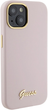 Etui Guess Silicone Script Metal Logo & Frame do Apple iPhone 15/14/13 Pink (3666339149185) - obraz 4