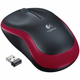 Бездротова оптична миша Logitech з USB адаптером, 3 кнопки, 1000 dpi, червона - зображення 2