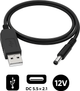 Повышающий переходник - кабель для роутера JoyPro USB с 5В на 12В 5.5x2.1 мм 100 см (1051-2) - изображение 1
