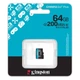 Карта пам'яті microSDXC, 64Gb, Kingston Canvas Go! Plus, Class 10 UHS-I U3 V30 A2, без адаптера, до 200 МБ/с (SDCG4/64GBSP) - изображение 3