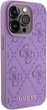 Панель Guess Leather 4G Stamped для Apple iPhone 15 Pro Max Purple (3666339150471) - зображення 4