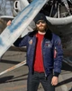 Бомбер B-15 синій з нашивками 7 БрТА S - изображение 4
