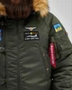 Аляска N-3B хакі з нашивками «Українські Соколи» 3XL - изображение 3