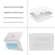 Матовый прозрачный чехол-накладка Hardshell для MacBook Pro 16.2" A2485 A2780 A2991 M1 M2 M3 Max матовый пластик Matte white - изображение 3