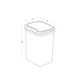 Відро для сміття MBM HOME BIN-04 10L ANTHRACITE пластикове антрацитове - зображення 12