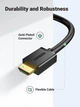 Кабель двухнаправленый UGREEN HD106 DVI 24+1 to HDMI 4K 60Hz FHD DVI-D видео 5м Black (10137) - изображение 3