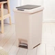Ведро для мусора MBM HOME с крышкой и педалью BIN-01 30L BEIGE бежевое - изображение 1