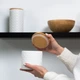 Ємність для зберігання МВМ HOME 450 мл KP-18 S WHITE/WOOD біла/дерево - зображення 5