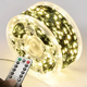 Гирлянда Роса 200 метров теплый белый цвет зеленый провод 2000 LED 8 режимов с пультом от розетки на елку - изображение 2
