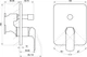 Зовнішня частина змішувача прихованого монтажу для ванни Ravak Flat FL 065.20 - зображення 4