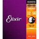 Струни для акустичної гітари Elixir 16077 Nanoweb Phosphor Bronze Acoustic Light-Medium 12/56 - зображення 1
