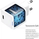 Зарядний пристрій ColorWay GaN Mini 30W PD Port PPS USB-C white + cable Type-C (CW-CHS054PDC-WT) - зображення 3