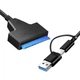 Переходник USB 3.0/USB-C - SATA 2.5 для жесткого диска HDD SSD до 5Гбит/с Без бренда - изображение 3