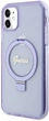 Etui plecki Guess Ring Stand Script Glitter MagSafe do Apple iPhone 11 Purple (GUHMN61HRSGSU) - obraz 2