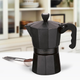 Кавоварка гейзерна 450мл (9 порцій) алюмінієва MR-1666-9-BLACK Espresso Moka Maestro - зображення 4