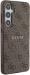 Etui plecki Guess 4G Collection Leather Metal Logo MagSafe do Samsung Galaxy S24+ Brown (GUHMS24MG4GFRW) - obraz 2