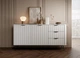 Комод Perfect Home Lante 2D3S/163 81.2x163.2x38 см, 2-дверний, 3 шухляди, чорні ніжки Білий (000012377614) - зображення 5