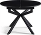 Стіл обідній, розкладний 4-6 місць 105 см Tilla, Charcoal black ceramic top black base - изображение 2