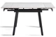 Стіл обідній, розкладний 4-6 місць 190 см Hugo, Pure white ceramic top black base - изображение 3