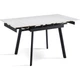 Стіл обідній, розкладний 4-6 місць 190 см Hugo, Pure white ceramic top black base - изображение 7