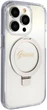 Etui plecki Guess Ring Stand Script Glitter MagSafe do Apple iPhone 15 Pro Transparent (3666339156626) - obraz 4