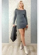 Комплект (платье + жилетка) MC Lorene серый S-M 31-63467 - изображение 5