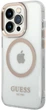 Etui plecki Guess Metal Outline Magsafe do Apple iPhone 15 Pro Transparent/Gold (3666339196912) - obraz 2