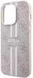 Панель Guess 4G Printed Stripes MagSafe для Apple iPhone 15 Pro Pink (3666339203504) - зображення 4