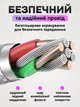 Кабель швидкої зарядки type c to type c під айфон айпад андроід плетений 20w Foxconn білий нейлоновий провід юсб тайпсі для смартфона планшета apple android iphone 15 16 17 air pro max ipad та пристроїв usb c універсальний тайп сі довжина 1 метр - зображення 5