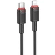Кабель зарядки BOROFONE BX110 Type-C - Lightning (PD27W 1M 3А) швидка зарядка для iOS пристроїв iPhone Чорний - изображение 1