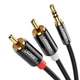 Аудіокабель UGREEN AV116 3.5mm Male to 2RCA Male, PVC, 5m Black (UGR-10591) - зображення 1