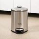 Ведро для мусора MBM HOME с крышкой и педалью BIN-16 5L SS нержавеющая сталь - изображение 1