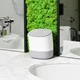 Відро для сміття настільне з кришкою MBM HOME BIN-21 1,5L WHITE/GRAY біло-сіре - зображення 4