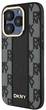 Etui DKNY Leather Checkered Mono Pattern MagSafe do Apple iPhone 15 Pro Black (3666339259853) - obraz 2