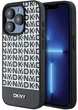 Etui DKNY Leather Printed Pattern Metal Logo MagSafe do Apple iPhone 15 Pro Black (3666339262235) - obraz 1