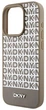 Etui DKNY Leather Printed Pattern Metal Logo MagSafe do Apple iPhone 15 Pro Brown (3666339262099) - obraz 5