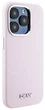 Etui DKNY Liquid Silicone Small Metal Logo MagSafe do Apple iPhone 15 Pro Pink (3666339265878) - obraz 4