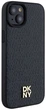 Панель DKNY Leather Monogram Pattern Metal Logo MagSafe для Apple iPhone 15 Plus / 14 Plus Black (3666339261528) - зображення 4